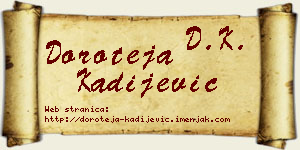Doroteja Kadijević vizit kartica
